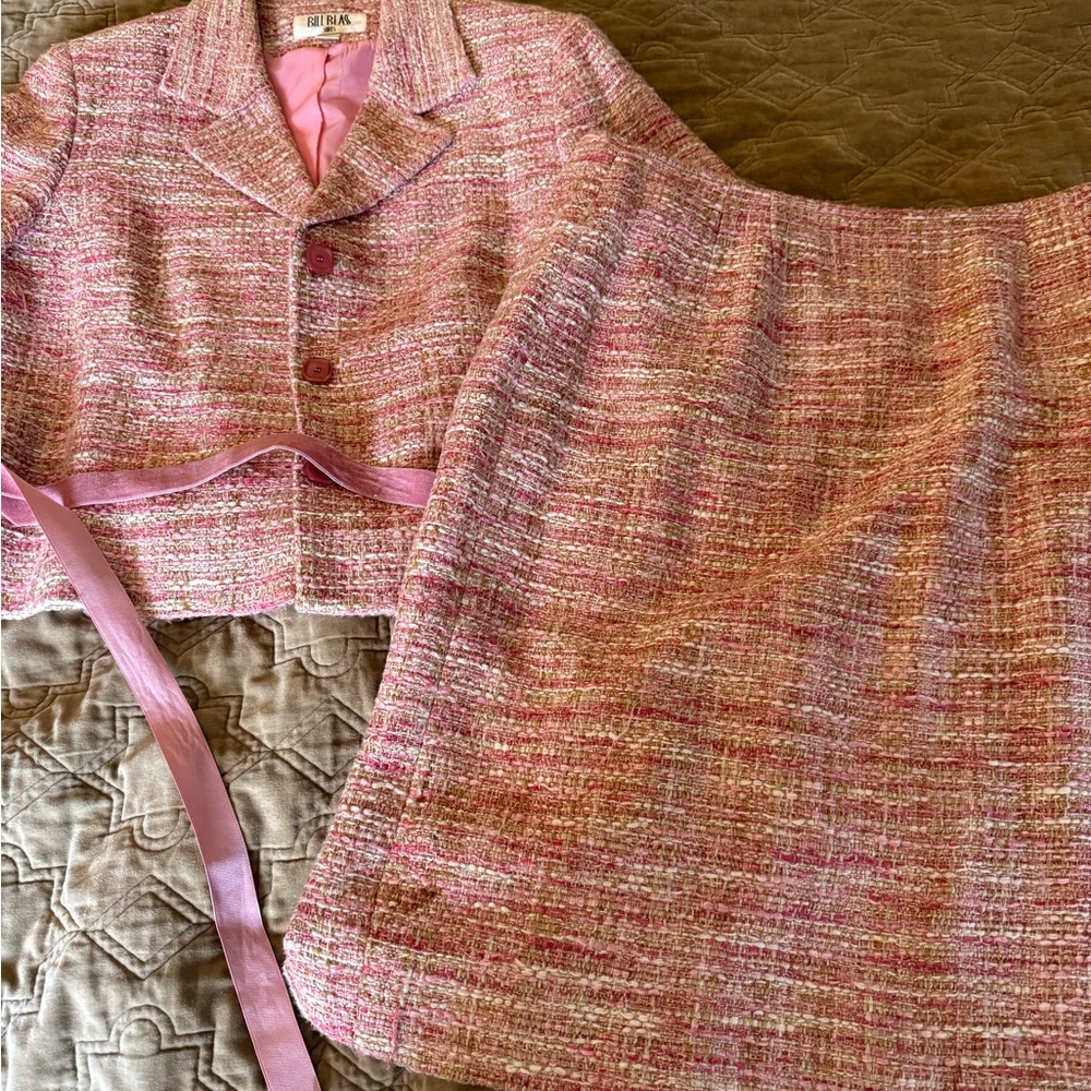 Bill Blass Pink Tweed Jacket